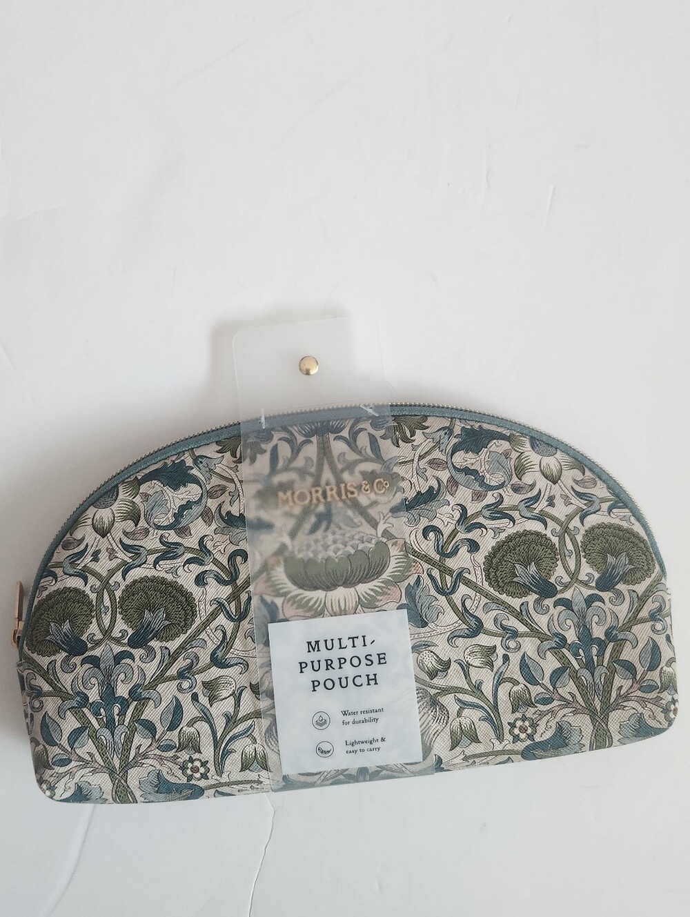 William Morris & Co Pouch/ Make Up Bag Zip Top Faux Leather